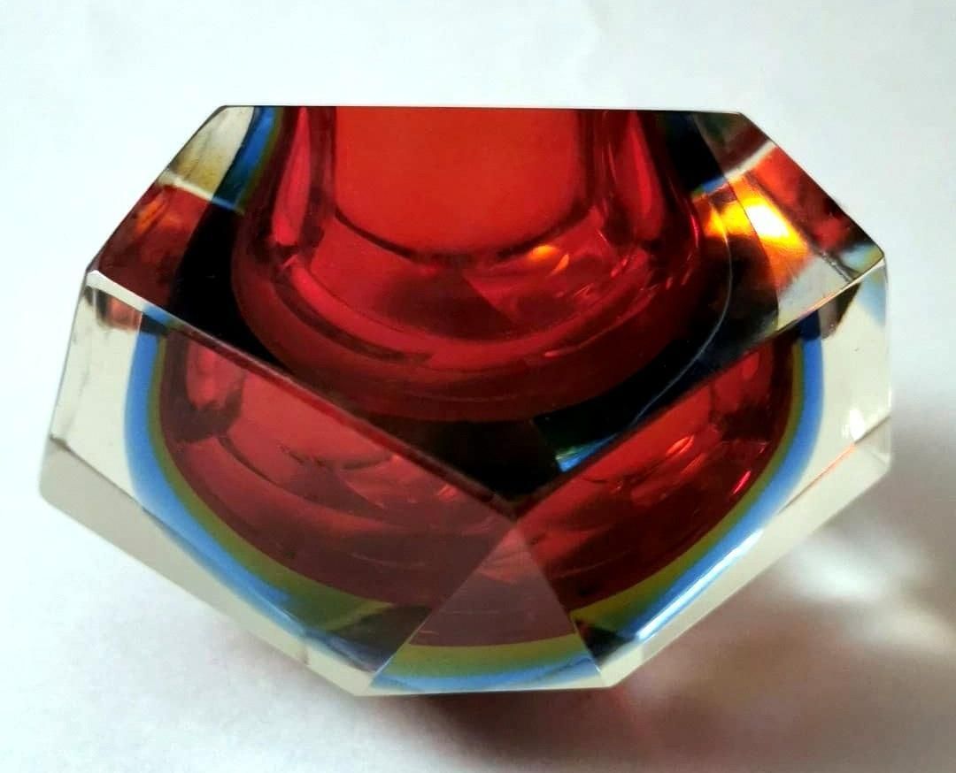 Home Decor Mandruzzato Style Murano Ashtray "Vetro Sommerso" photo