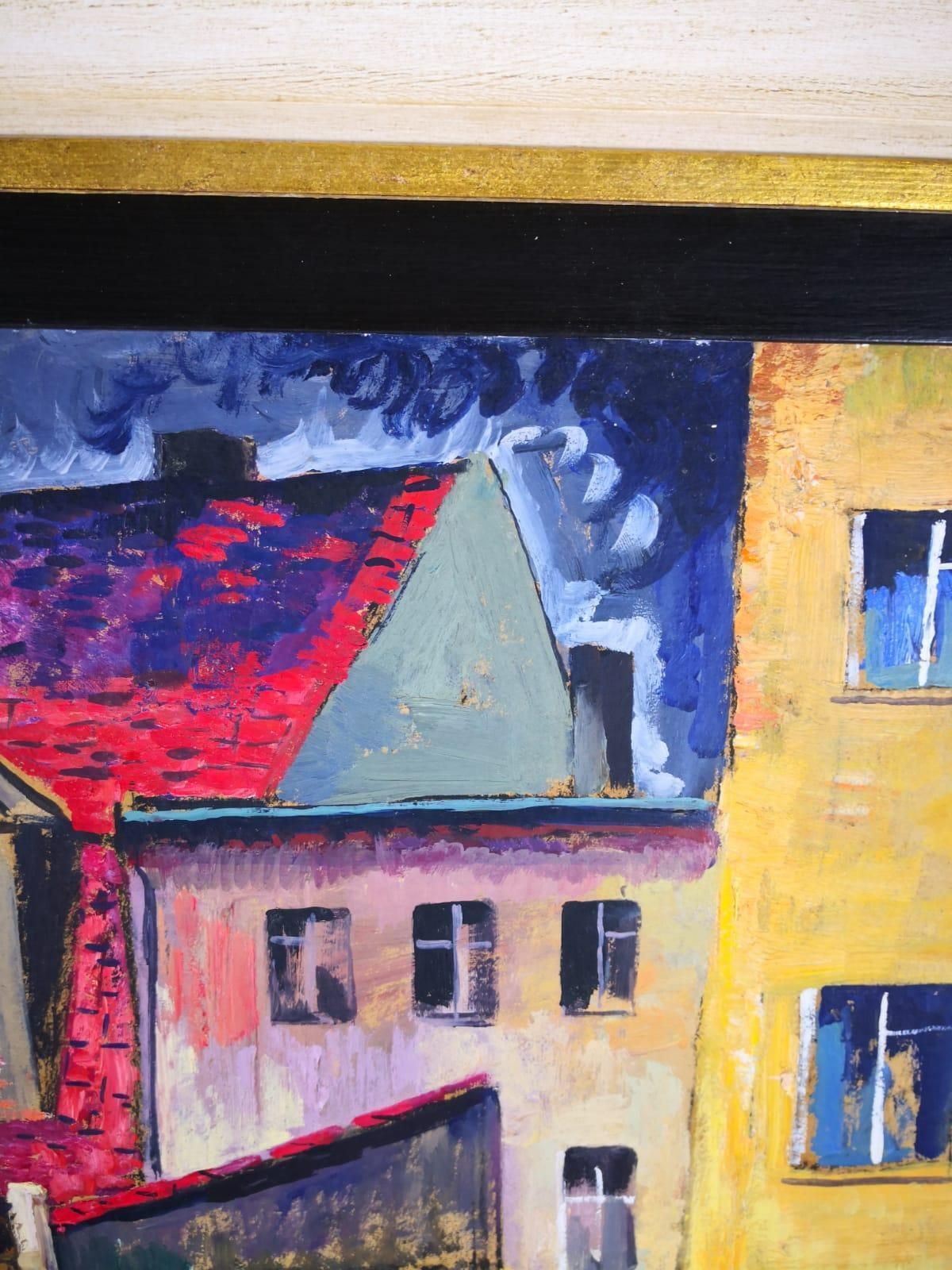 20th Century Munteanu Gheorghe Oil Painting photo vintage
