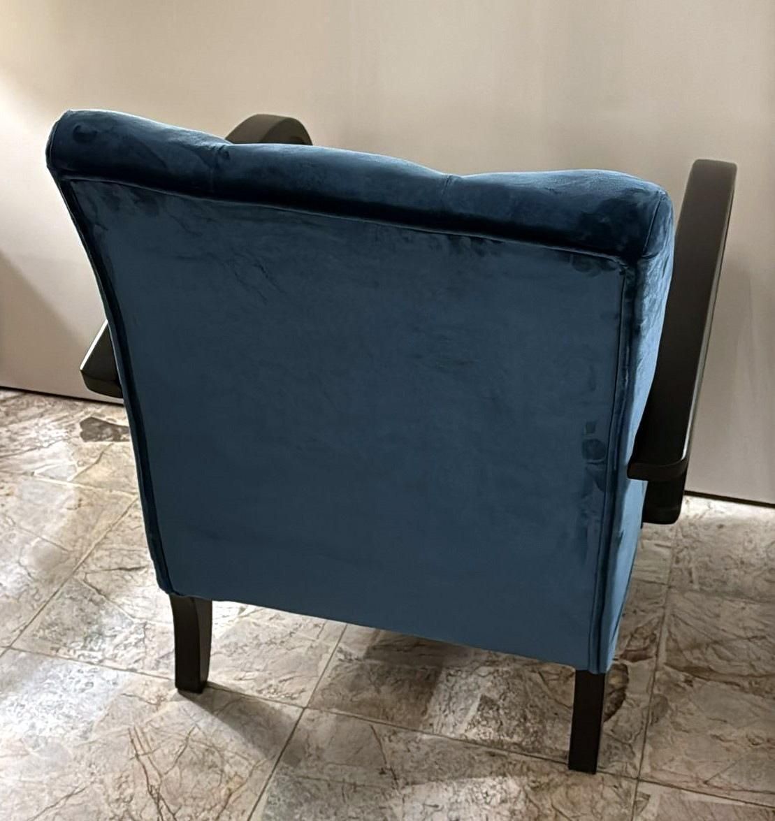 photo furniture Halabala Style Czechoslovakian Art Deco Velvet Armchair