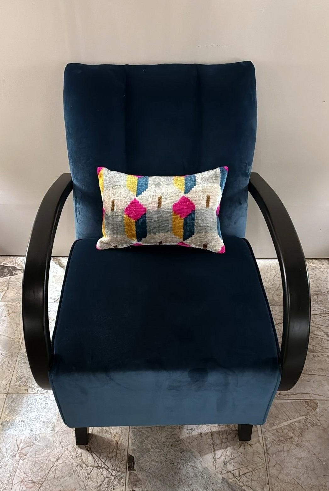 photo buy Halabala Style Czechoslovakian Art Deco Velvet Armchair