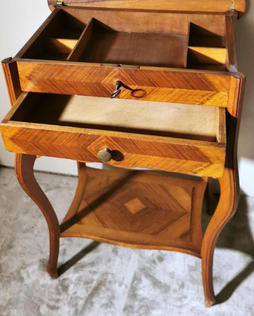 Louis Philippe Style French Dressing Table With Mirror And Drawers photo 1267.0