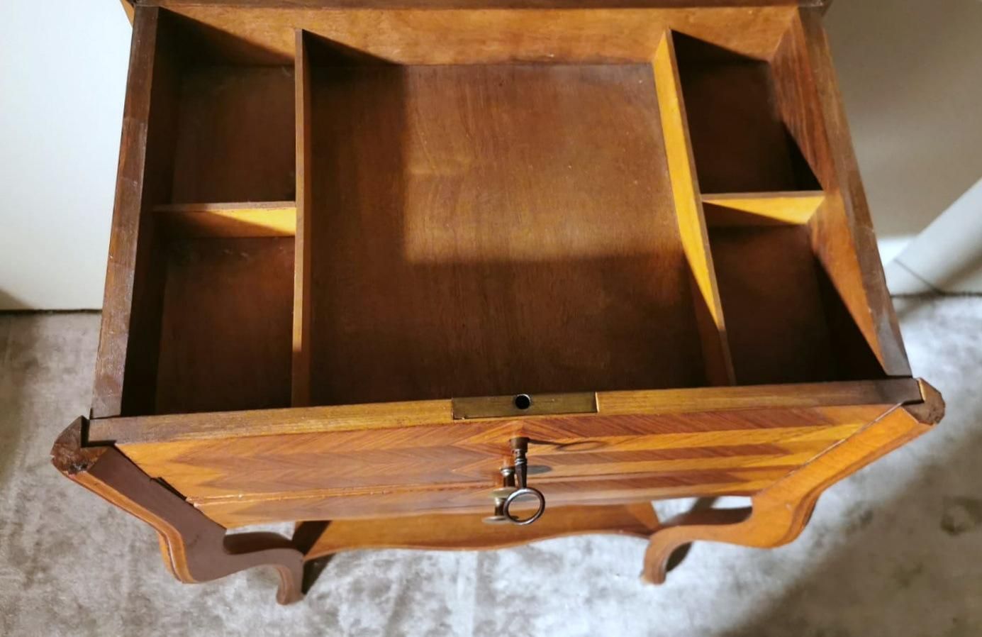 Louis Philippe Style French Dressing Table With Mirror And Drawers photo vinterior