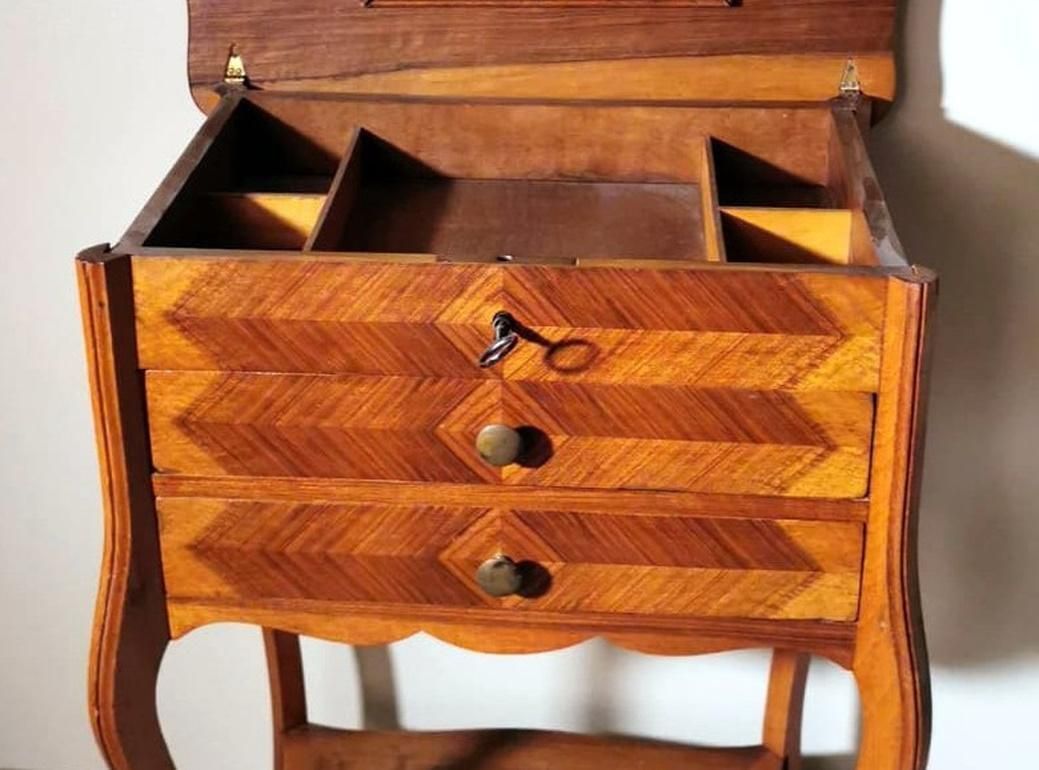 photo furniture Louis Philippe Style French Dressing Table With Mirror And Drawers
