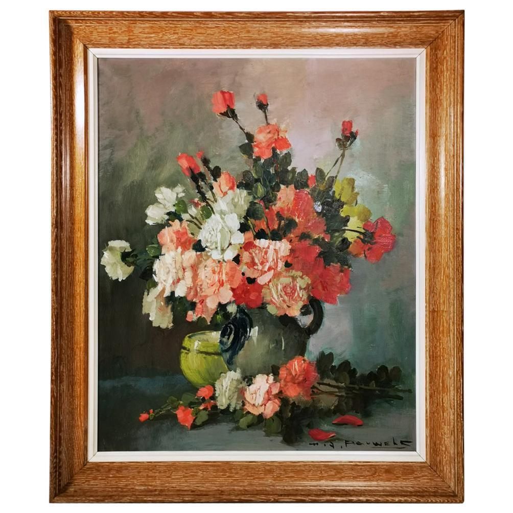 Romantic French Oil On Canvas Painting