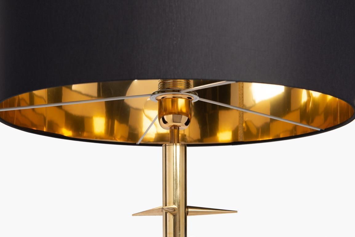 photo furniture Mazda Style Pair Of Italian Table Lamps Gilded Brass And Murano Glass