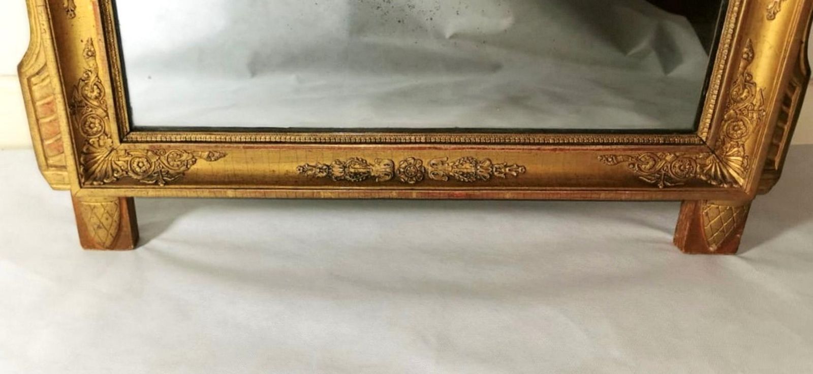 Home Decor Napoleon I Empire French Gold Leaf Wood Mirror photo
