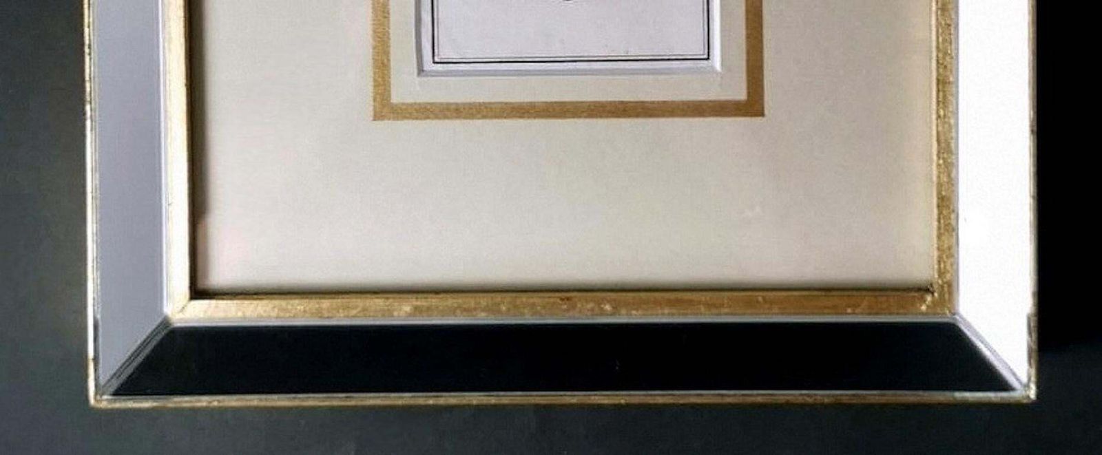 photo for sale Mirror Frame With Engraved Dutch Print Depicting Dukes Of Mirandola Coat Of Arms