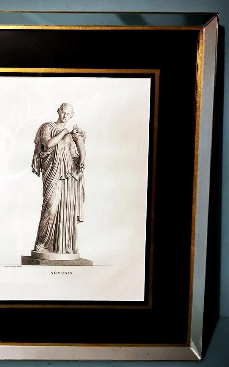 A French Print Depicting "Nemesis "In Italian Frame With Mirrors" photo 507.0