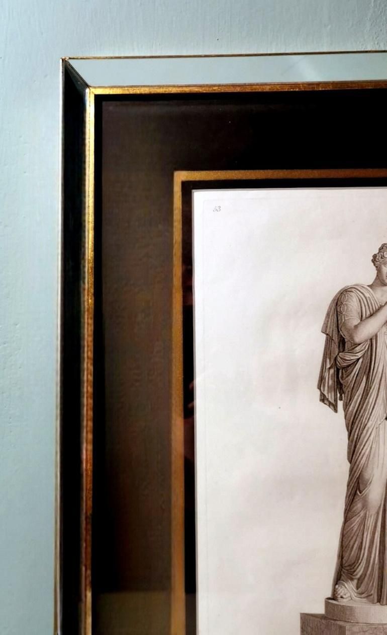 Art A French Print Depicting "Nemesis "In Italian Frame With Mirrors" photo