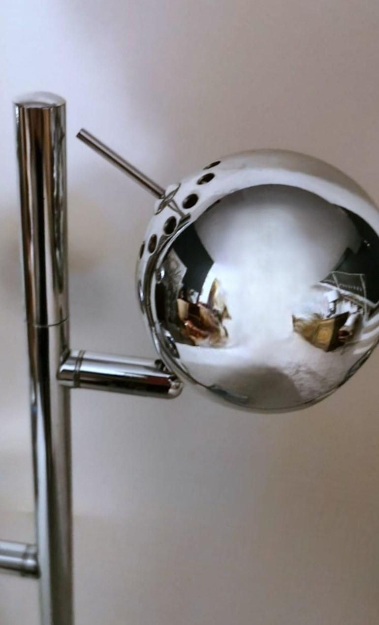 photo vinterior Space Age  Goffredo Reggiani Style Italian Chrome Plated Metal Table Lamp