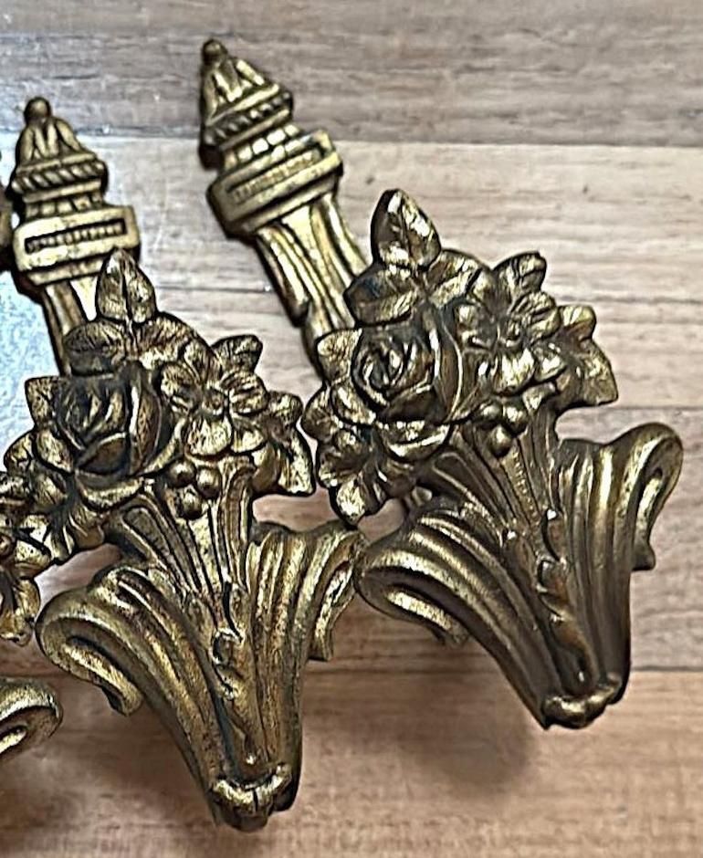 Louis XVI Style Four French Curtain Holdbacks In Chiseled And Gilded Bronze photo 1014.0