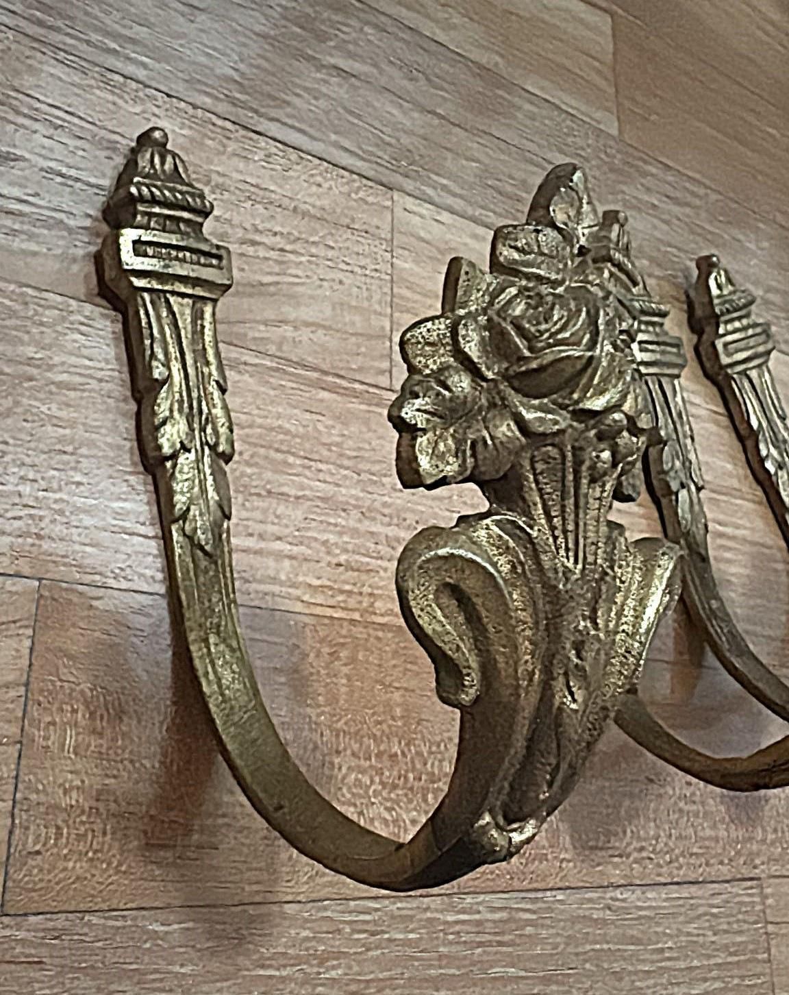 photo for sale Louis XVI Style Four French Curtain Holdbacks In Chiseled And Gilded Bronze