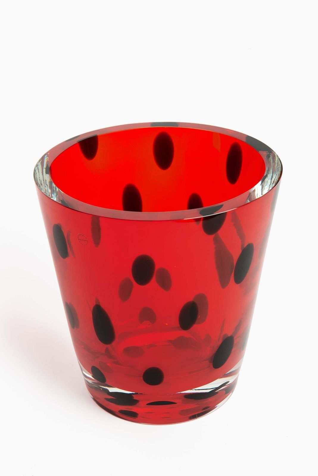 Salviati Murano Glass Vase “Sommerso” Signed photo for sale