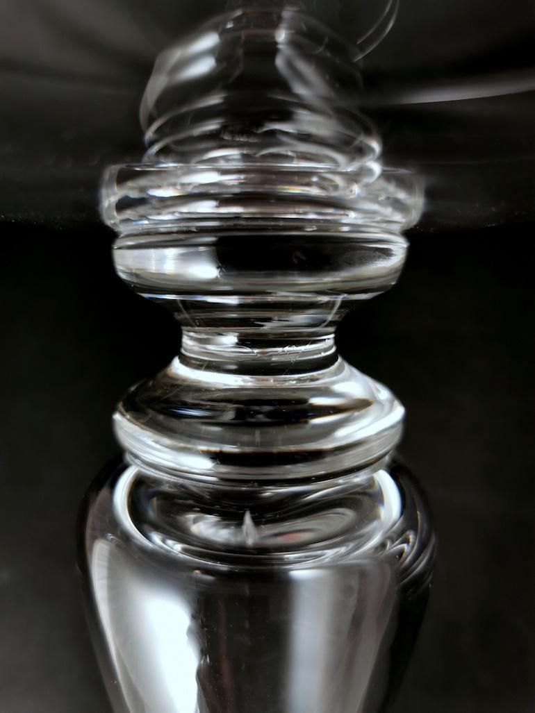 photo vinterior Art Deco Italian Crystal Table Centerpiece Completely Smooth