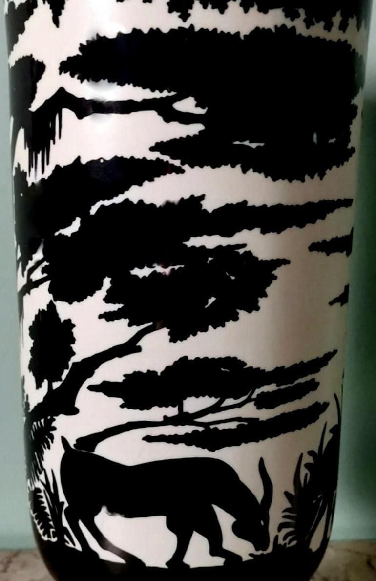 photo vintage Nicolas Blandin French Porcelain Vase Savannah Collection