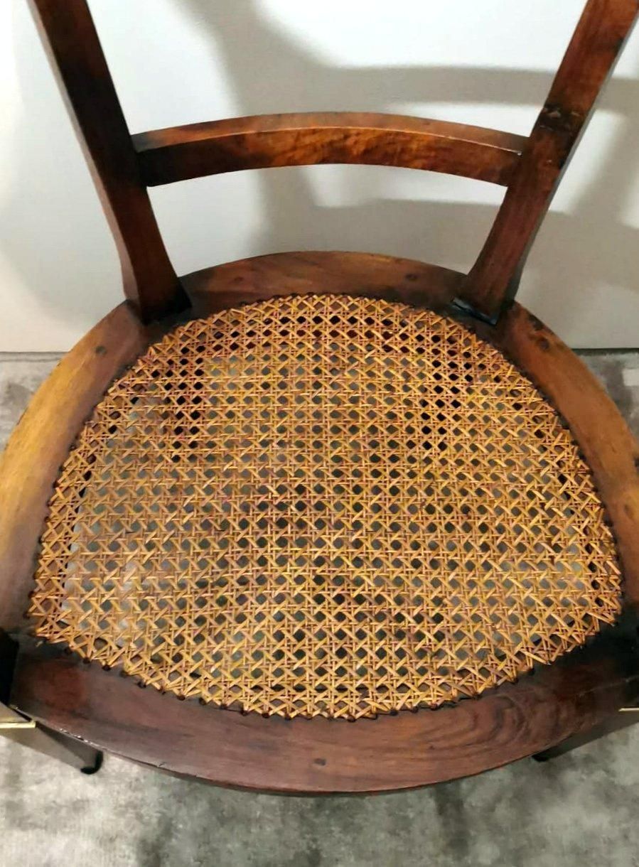 photo buy Empire Style Pair Of Italian Chairs "King" With "Vienna Straw"
