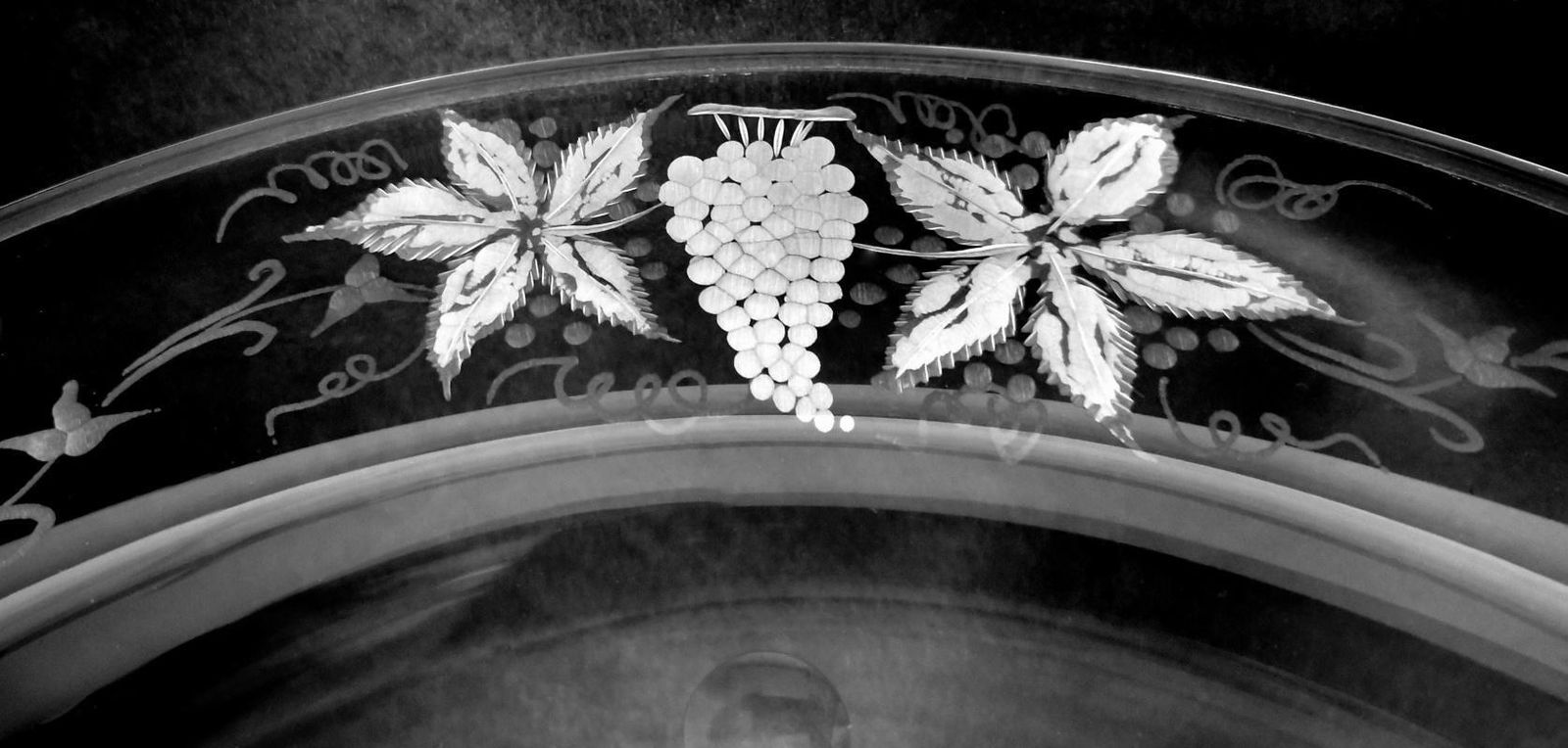 photo for sale Art Noveau Style Huge Crystal Fruit Bowl And Planter Table Centerpiece