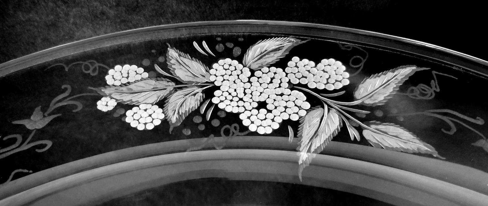 Home Decor Art Noveau Style Huge Crystal Fruit Bowl And Planter Table Centerpiece photo