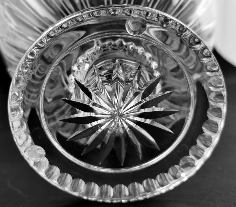 photo buy Baroque Style Large Italian Crystal Vase With Grotesque Engravings