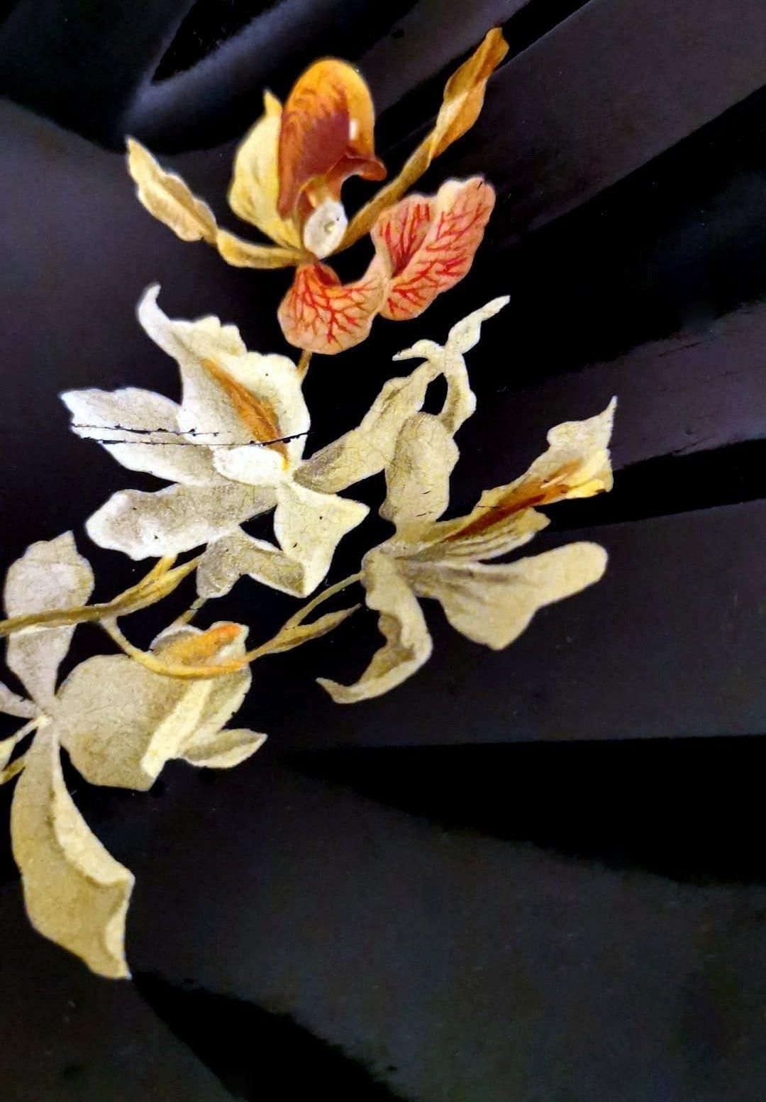photo furniture Napoleon III Chinoserie French Lobed Basket In Hand Decorated Papier Maché