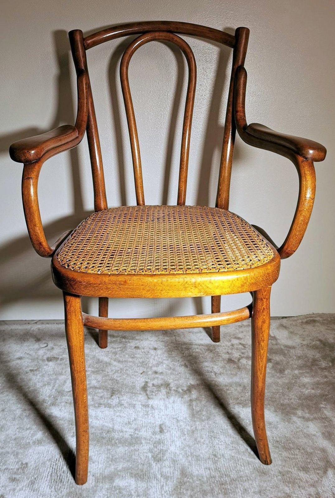 Thonet Gebruder Vienna Gmbh No.56 Bentwood And Vienna Straw Chair photo for sale