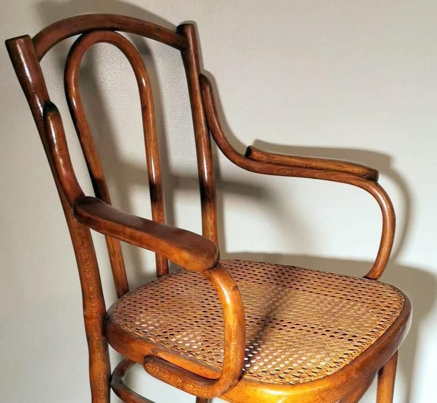 Thonet Gebruder Vienna Gmbh No.56 Bentwood And Vienna Straw Chair photo vintage