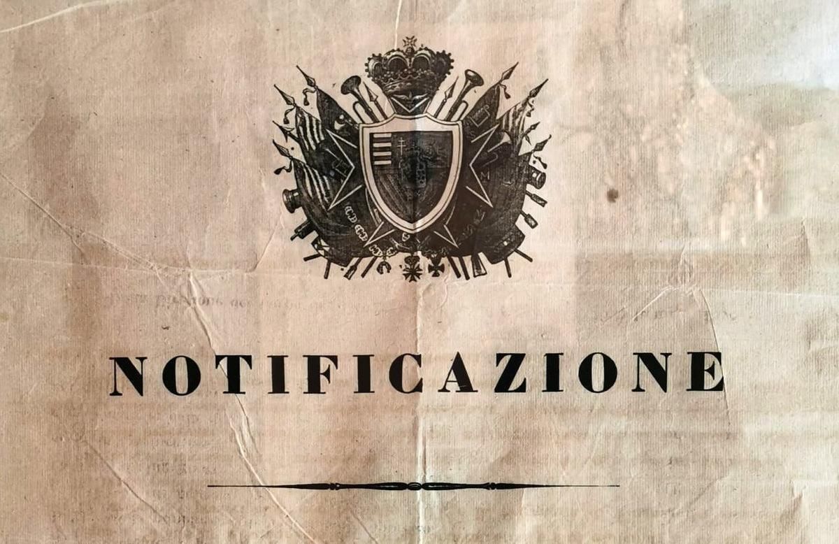 Ancient Document Of The Grand Duchy Of Tuscany Leopold II, Italy photo vintage