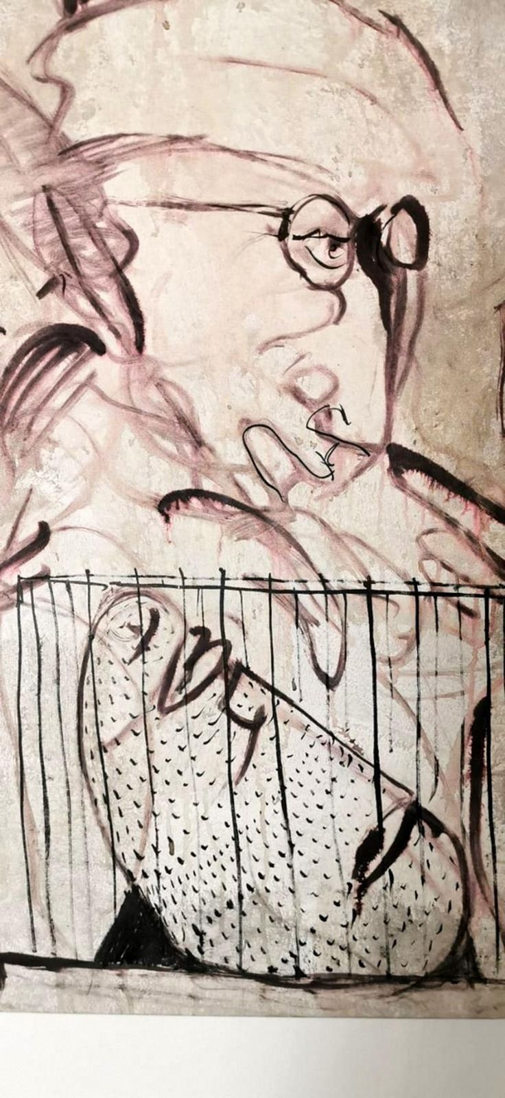 Max Marra Couple Paintings "Giudici II" Mixed Technique On Canvas, Italy photo for sale