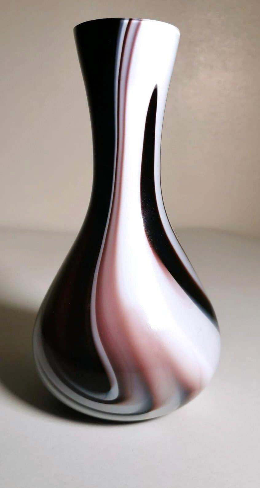 Moretti Carlo Murano Vase In Colored Opaline Glass photo for sale