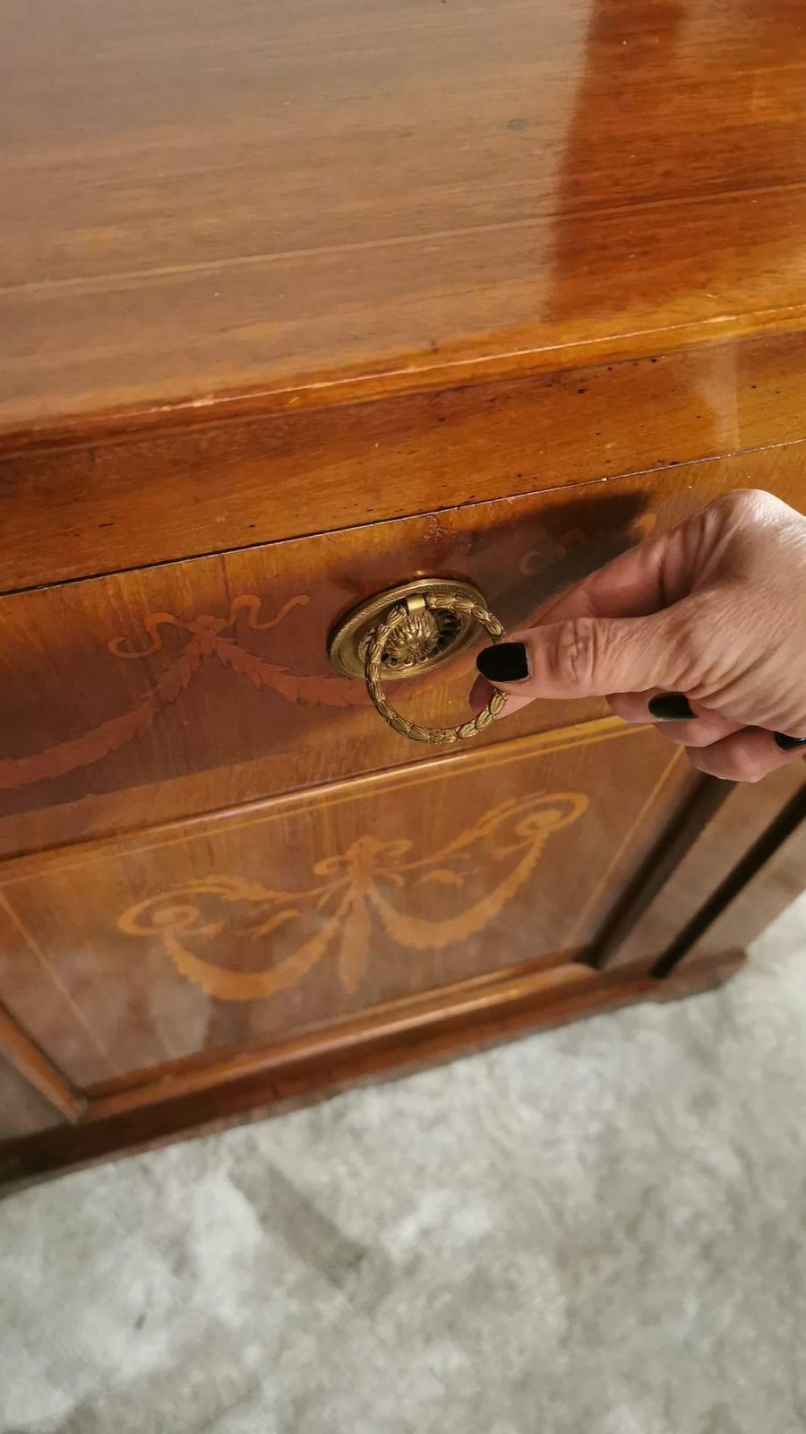 Biedermeier Style Small Italian Sideboard photo vintage