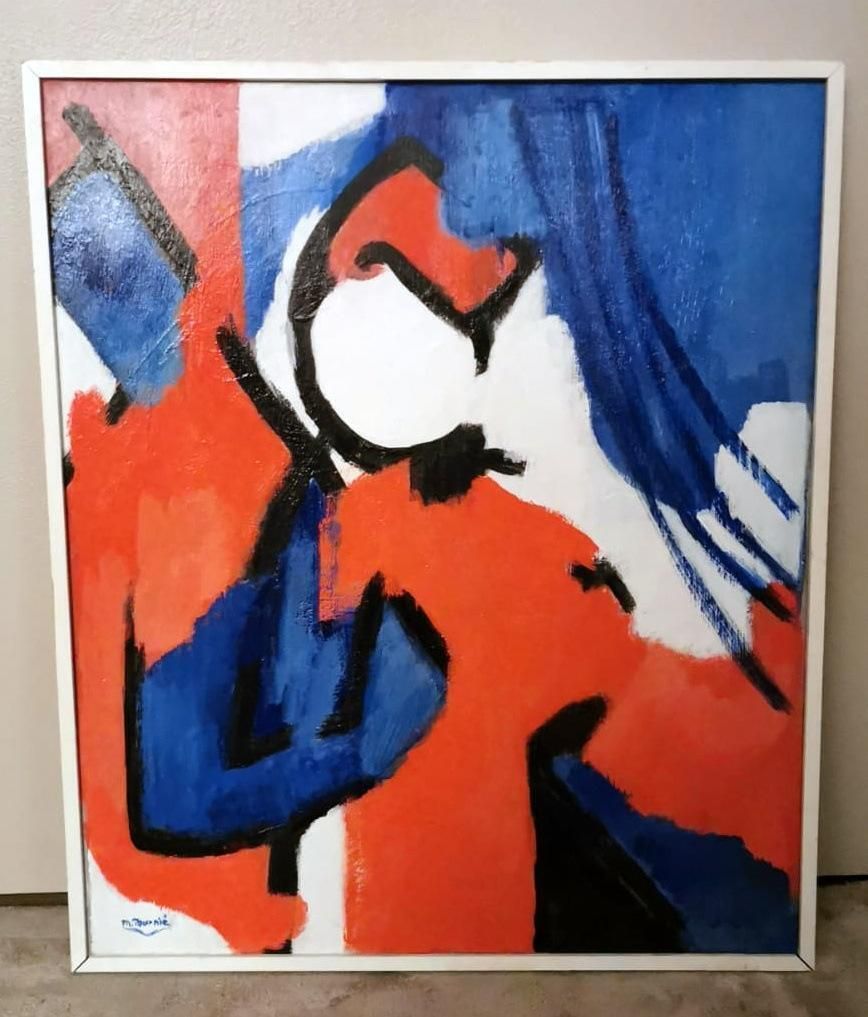 French Symbolic Expressionism Oil Painting Depicting French Revolution photo for sale