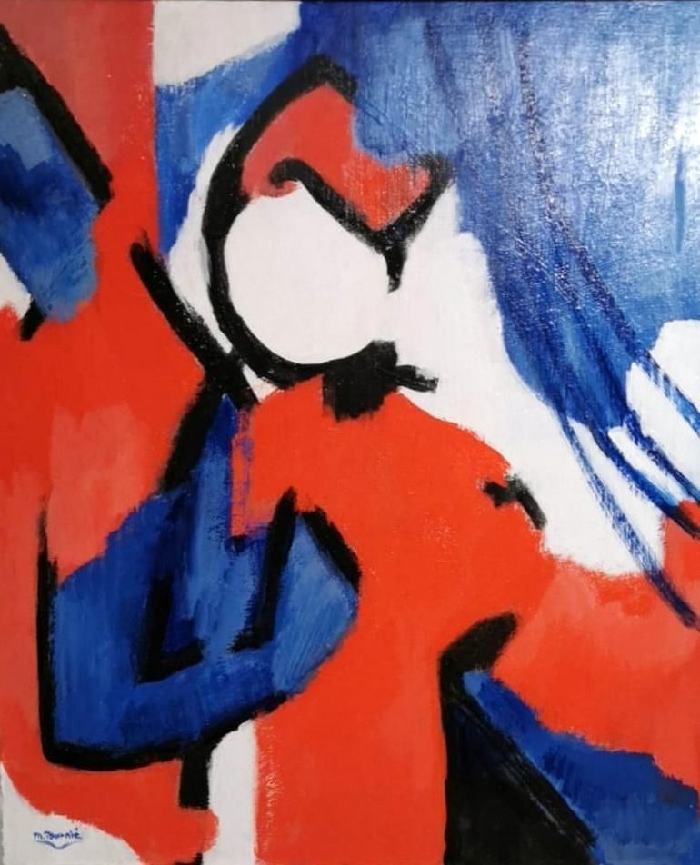 French Symbolic Expressionism Oil Painting Depicting French Revolution photo buy
