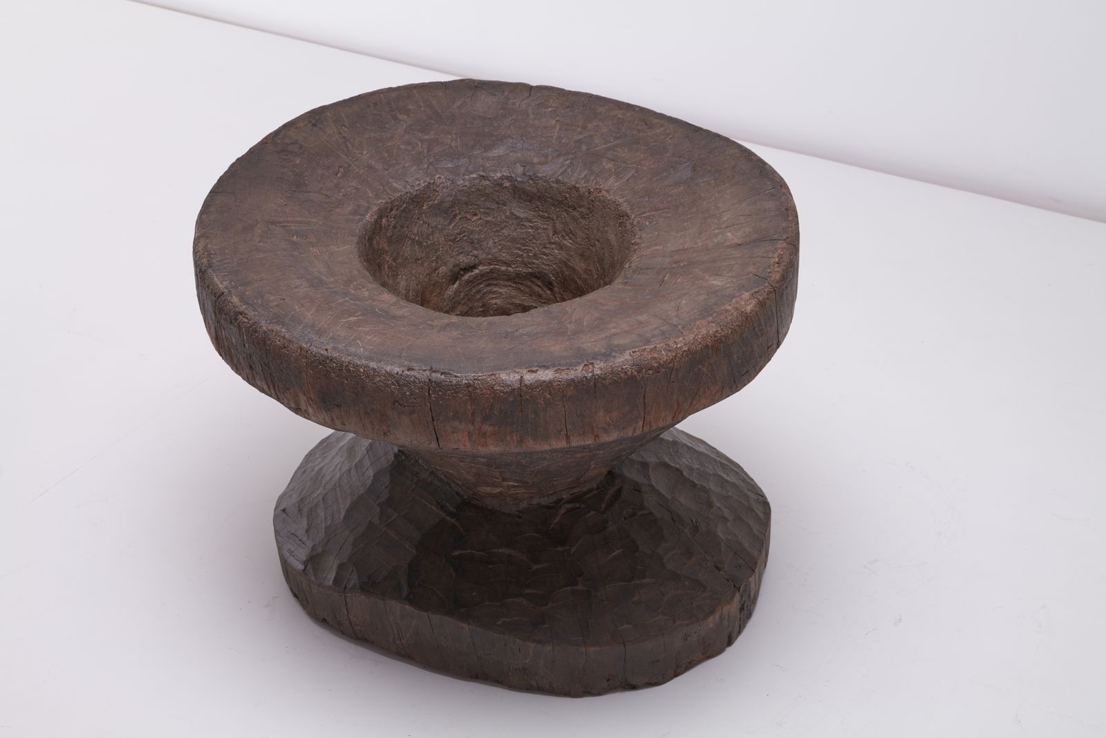 Tribal, Nagaland Large Sculptural Mortar , Early 20th Century photo Art