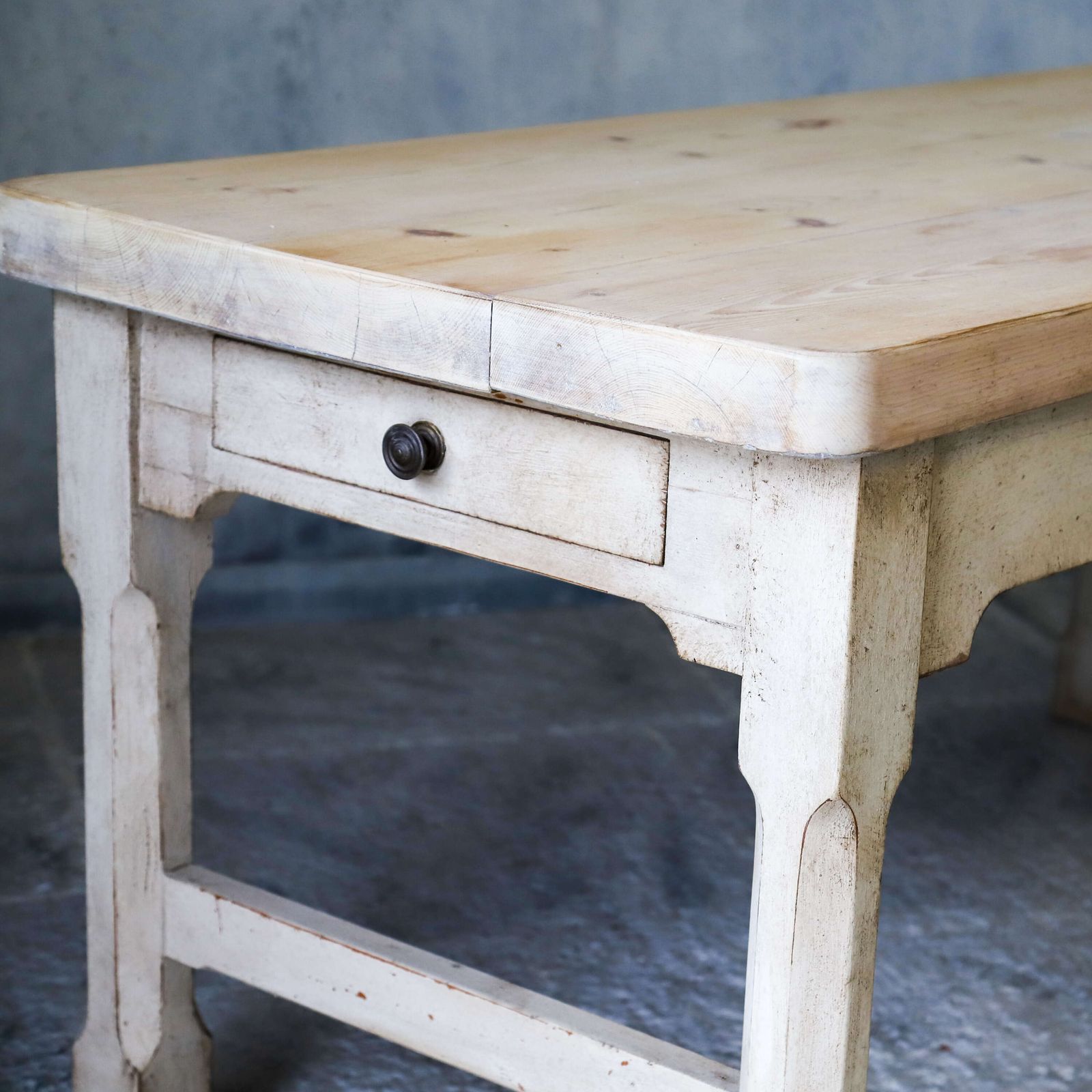 English 19th Century Circa 1880 Country House Prep Table   Later Paint photo vintage