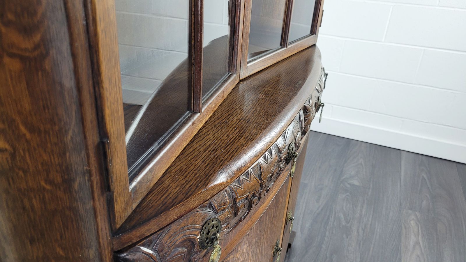Ercol Glazed Display Cabinet Unit, 40s photo 575.0