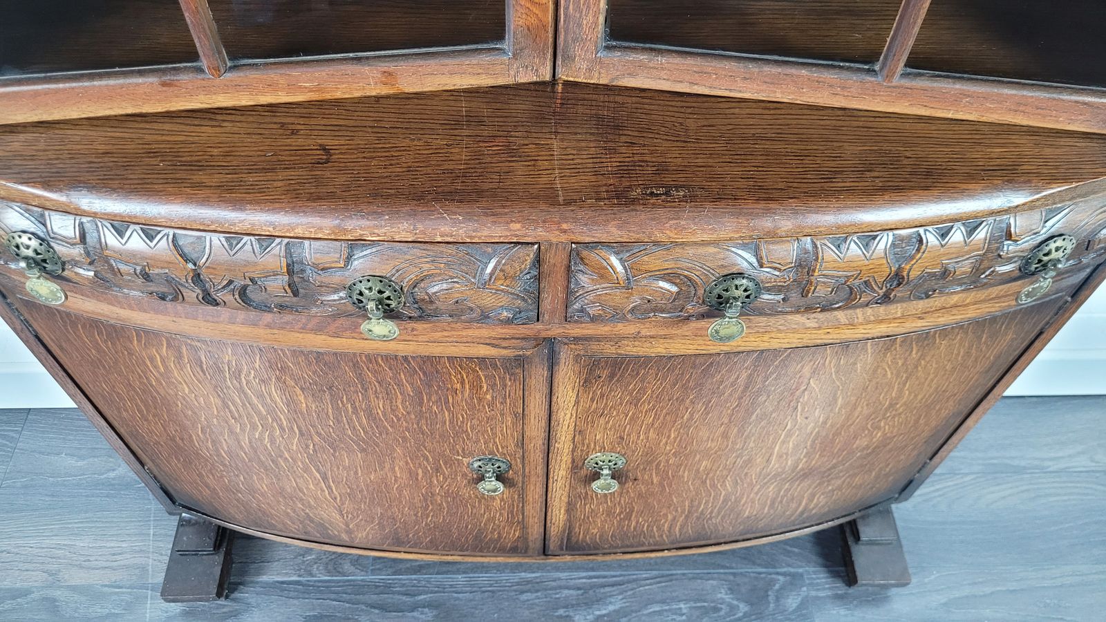 photo for sale Ercol Glazed Display Cabinet Unit, 40s