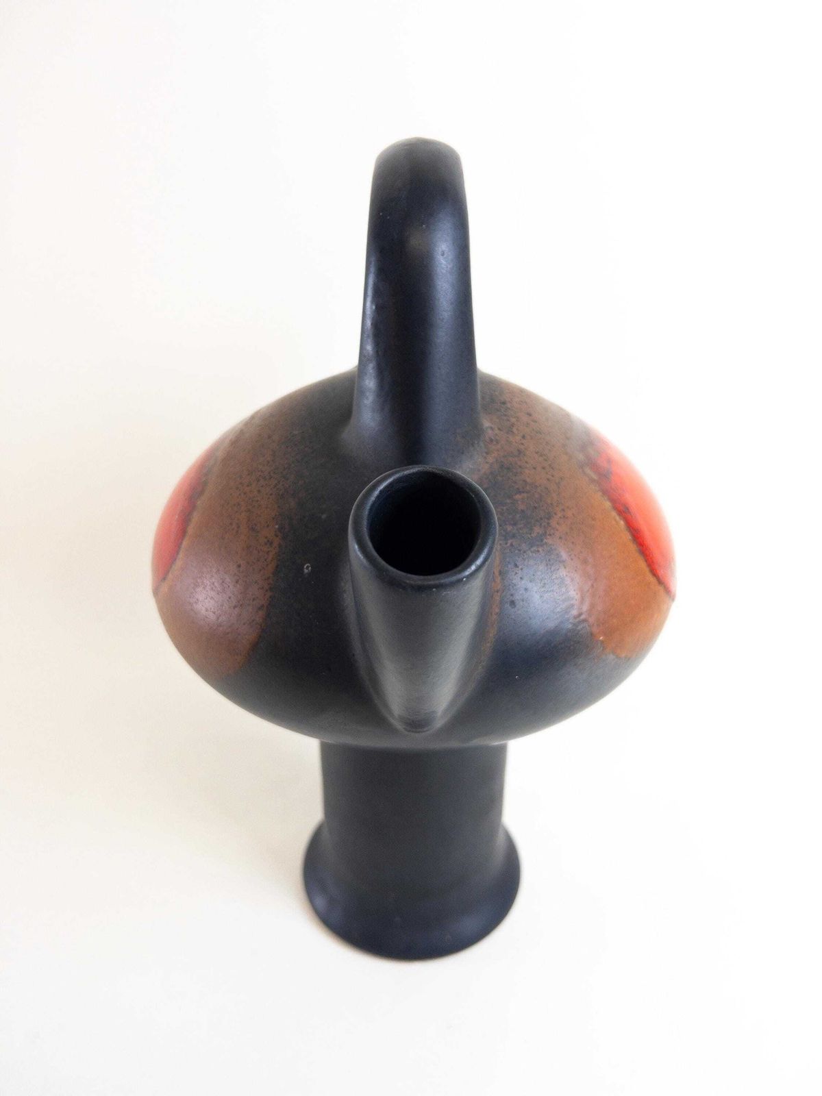 Swiss Studio Pottery   Unique Ceramic Vase From Switzerland   Water Vessel   Watering Can   Bauhaus & Modernist Tradition photo 160.0
