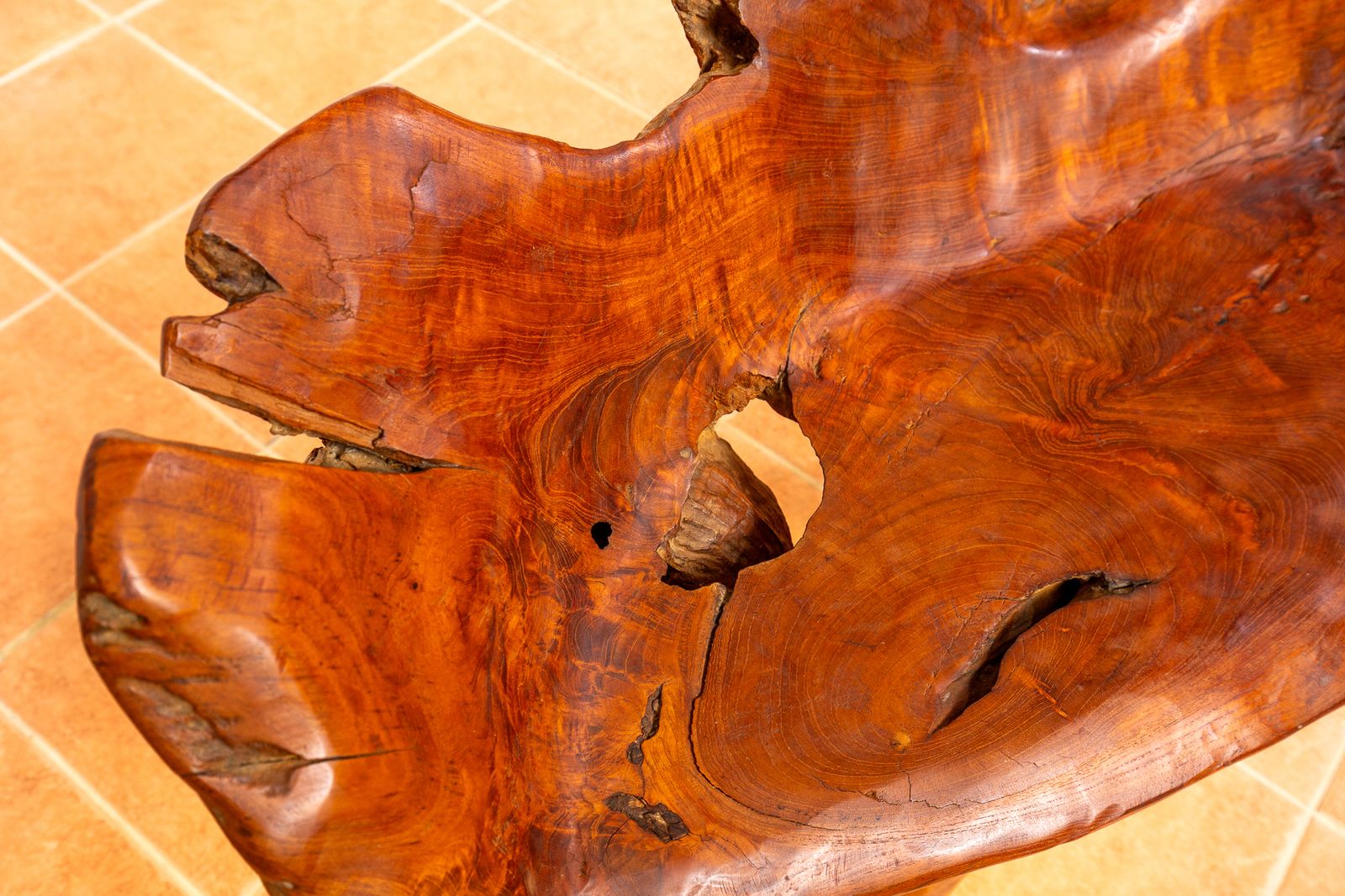 Sculptural Statement Bench Teak Root Natural Organic Artistic Wooden Rustic Vintag.E Minimalis.T Abstract Mid Century Mcm photo for sale