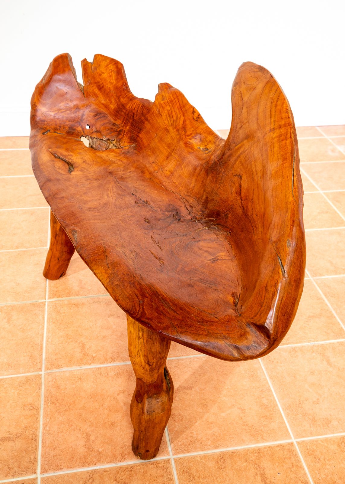 Sculptural Statement Bench Teak Root Natural Organic Artistic Wooden Rustic Vintag.E Minimalis.T Abstract Mid Century Mcm photo vintage