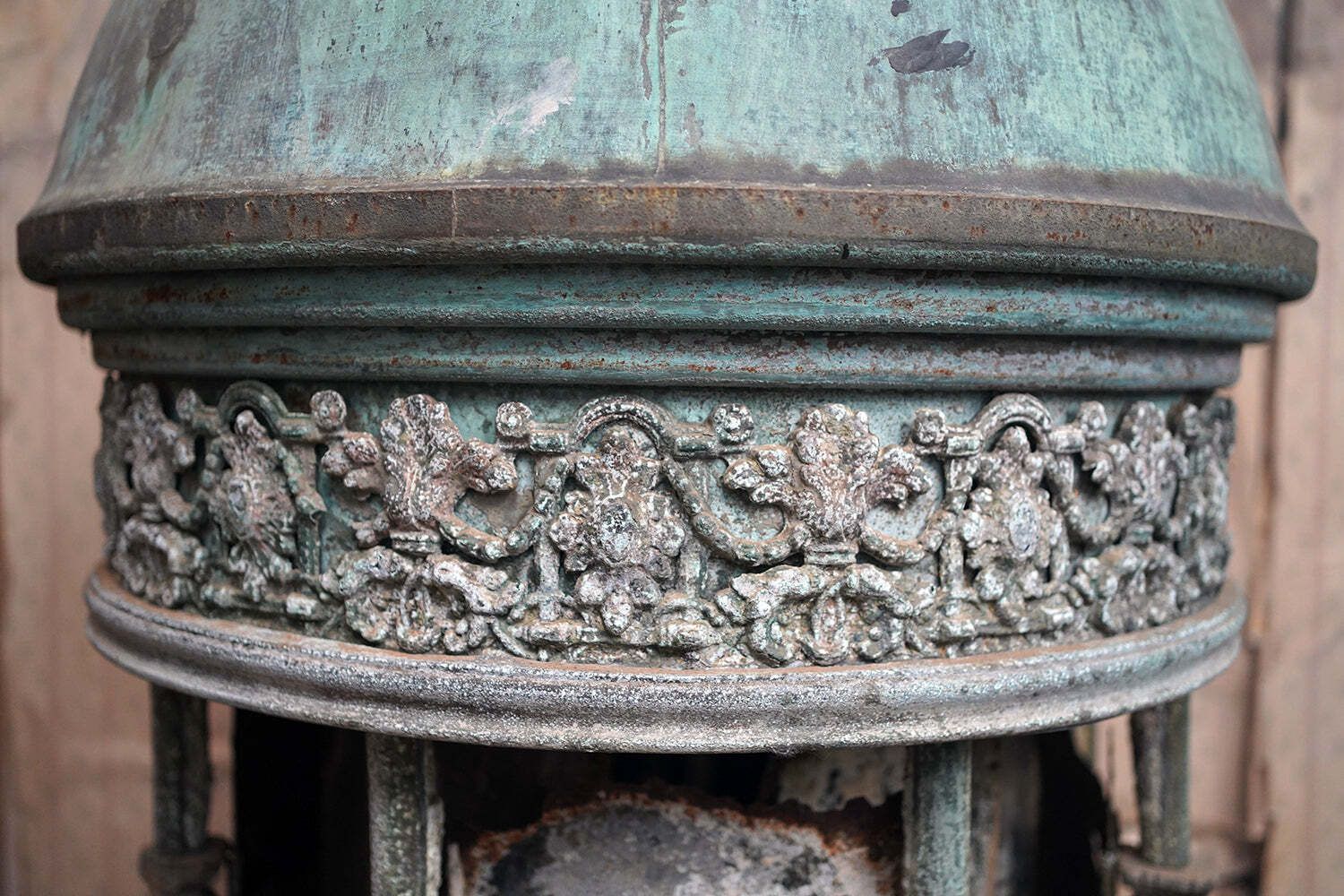photo vinterior A Grecian Style Copper & Pine Domed Architectural Cupola C.1870; Ex Codford Manor