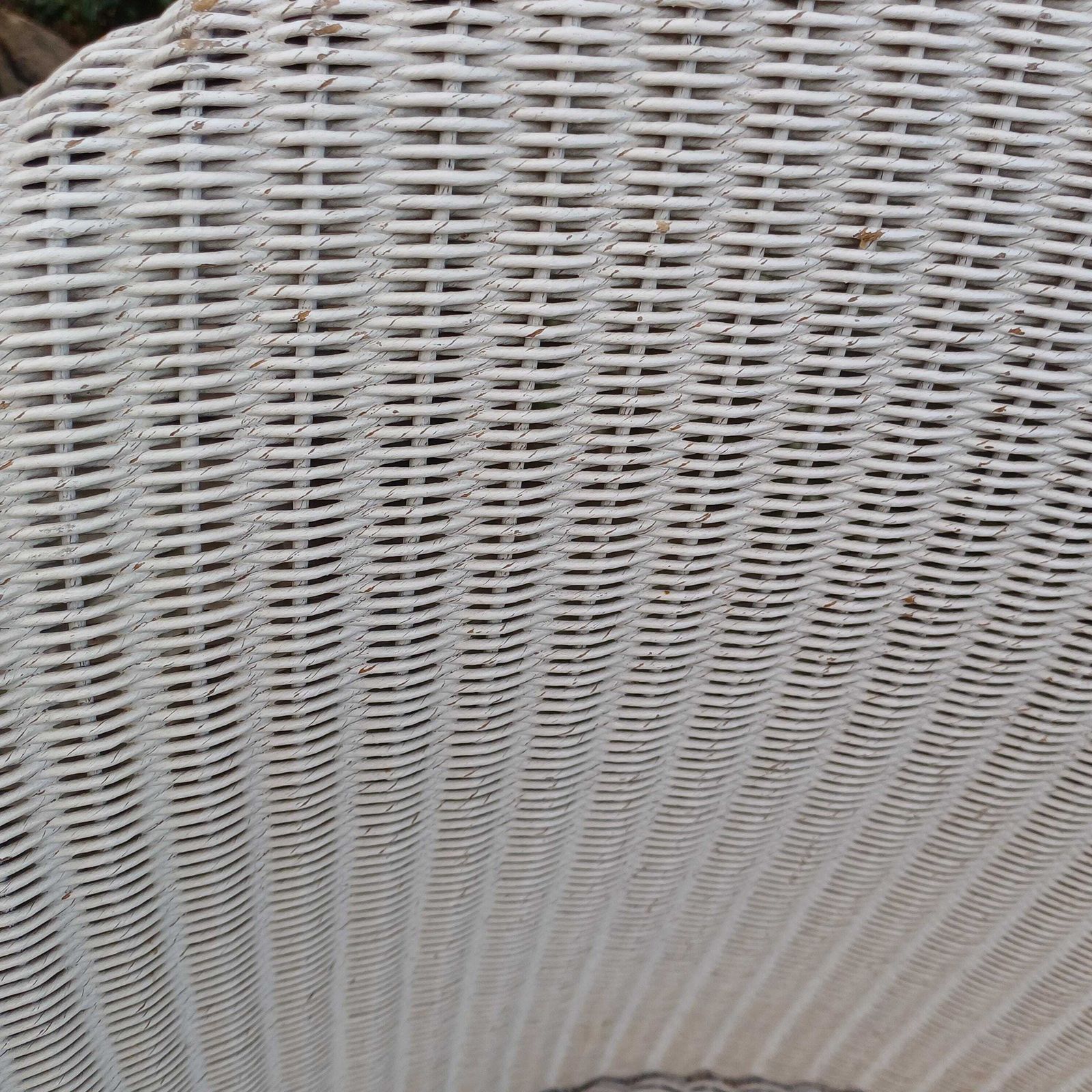Lloyd Loom Mid Century White Wicker Cocktail Basket Weave Chair, On Black Metal Legs, Labelled photo buy