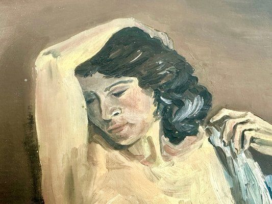 K. Voralkova, Nude Of Woman, 1960, Acrylic On Canvas, Framed photo 373.0