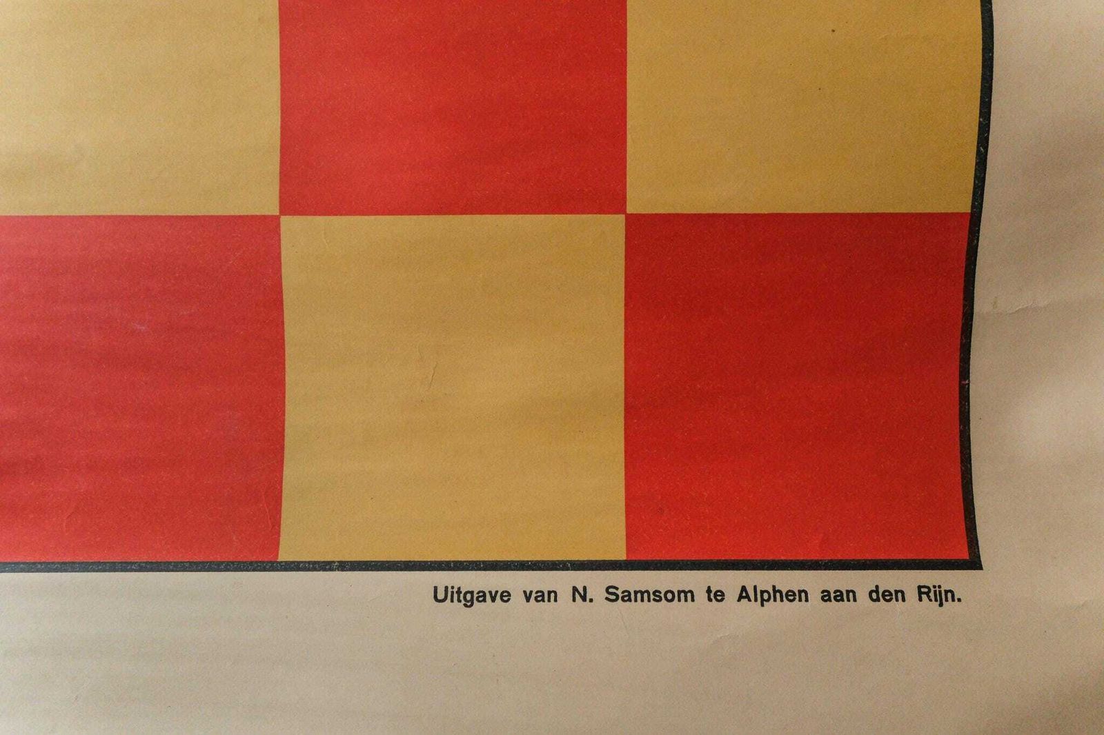 Original Large Huge Scientific Technical Vintage Dutch School Wall Chart Wallchart Decimal Volumes And Measurements Rare Educational photo vinterior