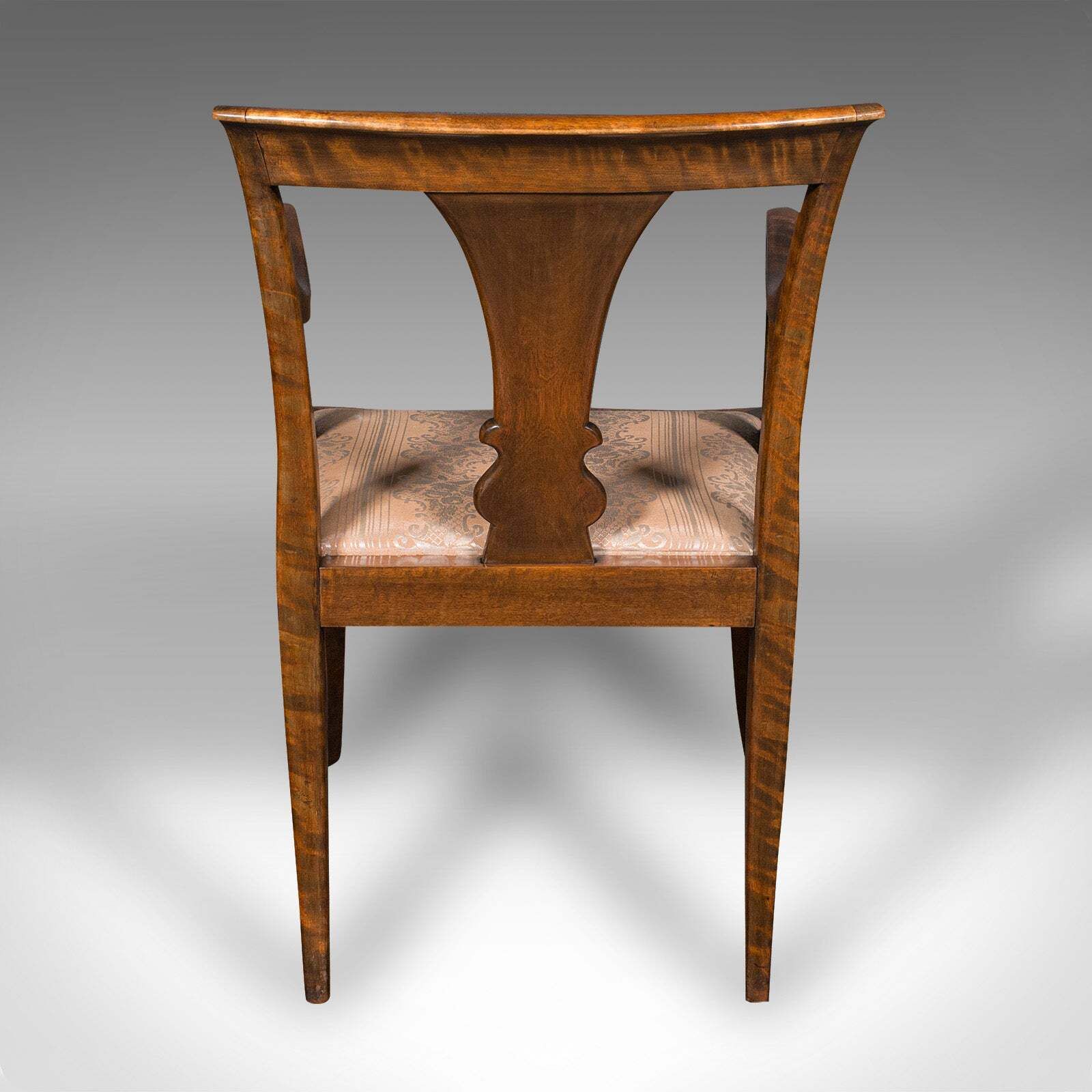 Vintage Elbow Chair, Continental, Satinwood, Seat, Biedermeier Taste, Art Deco photo Furniture