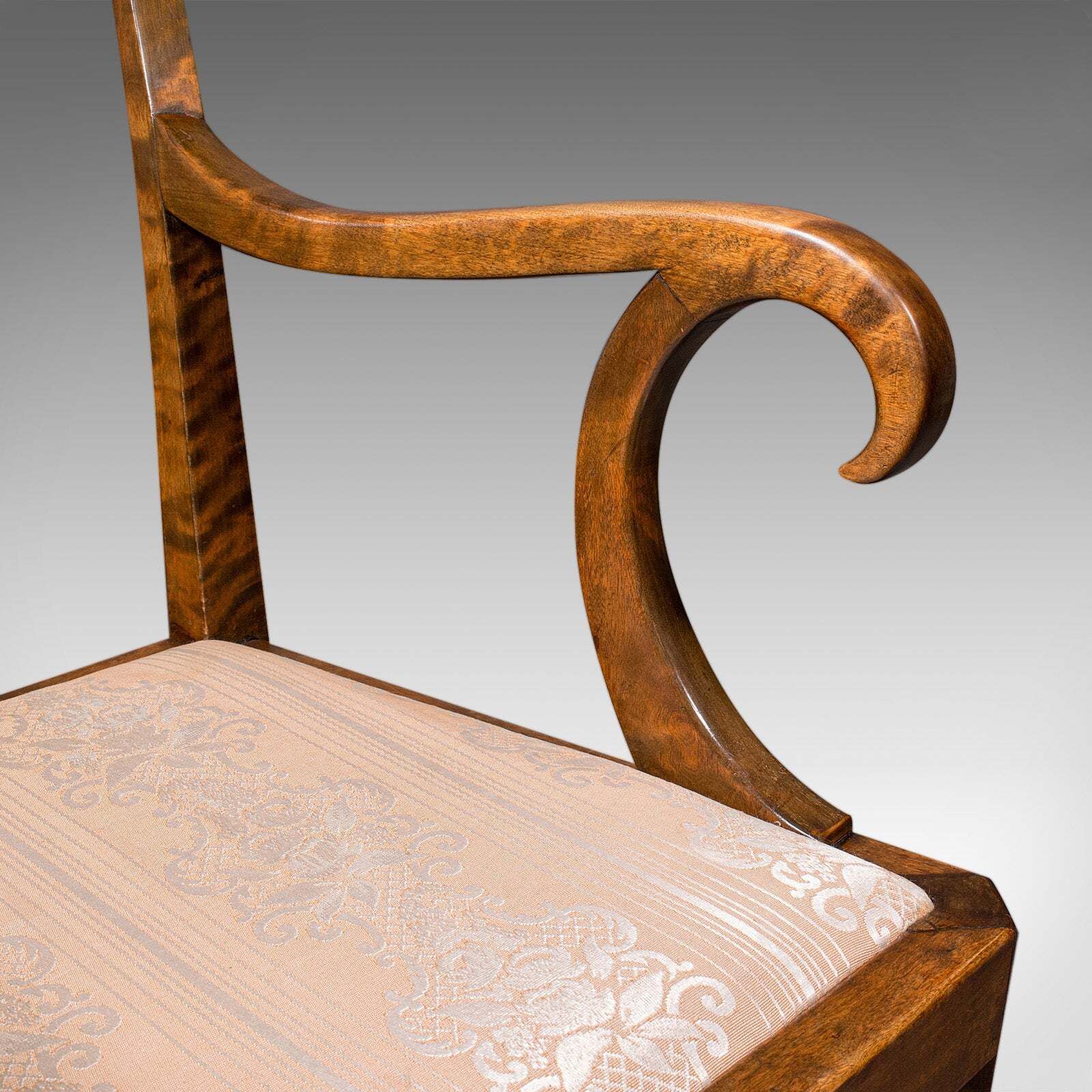 Furniture Vintage Elbow Chair, Continental, Satinwood, Seat, Biedermeier Taste, Art Deco photo