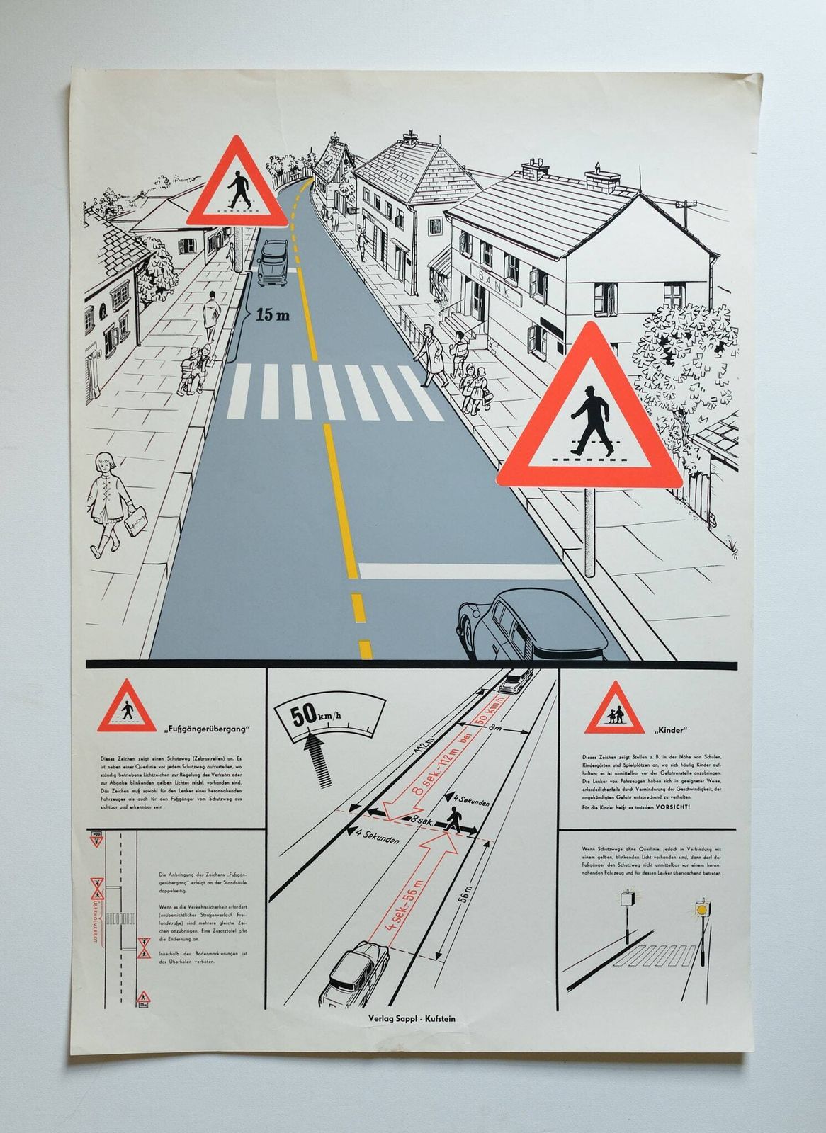 Collection Of 11 Original Technical Vintage German School Educational Road Safety Driving Posters photo Art
