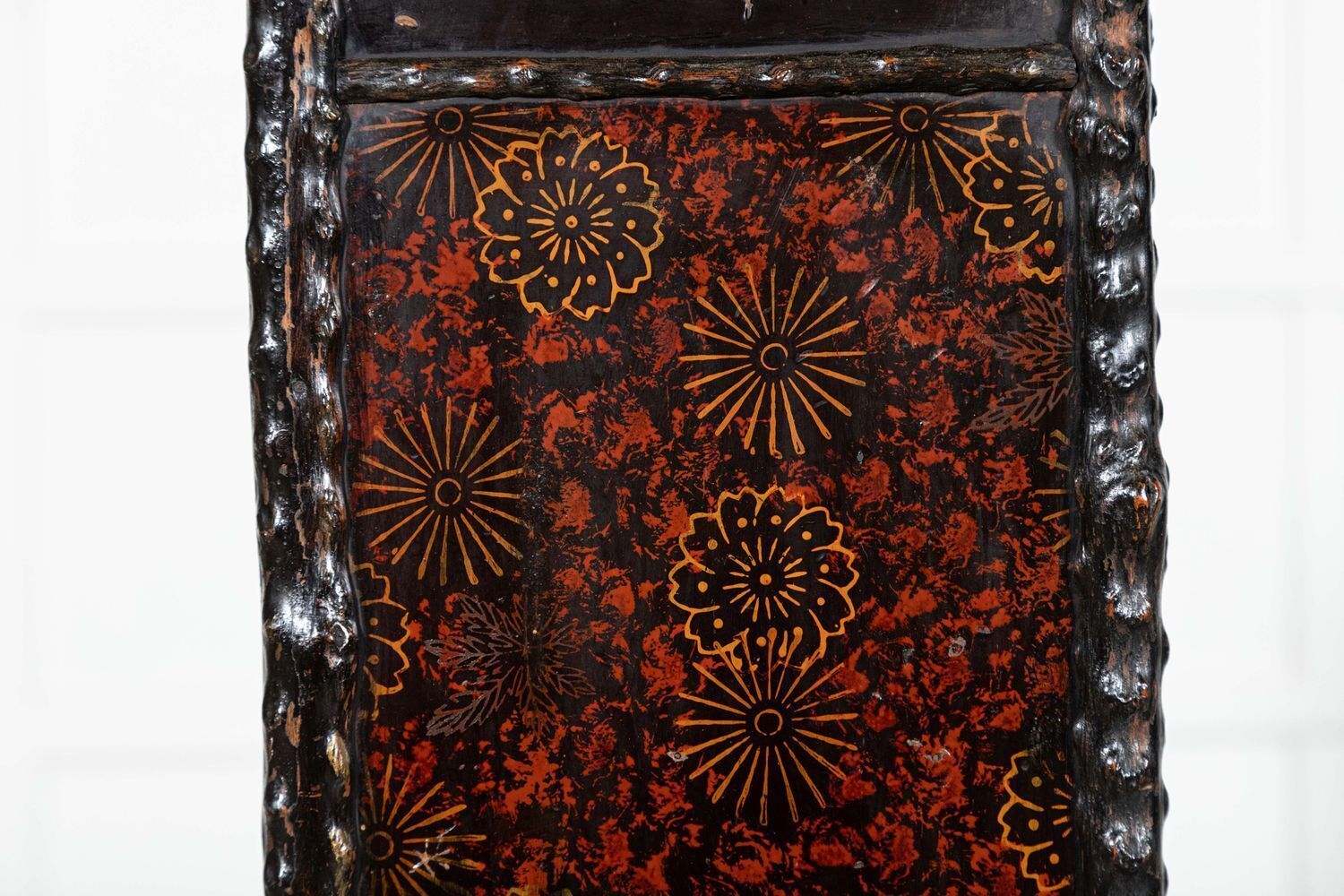 photo buy 19th English Faux Bamboo Lacquered Glazed Cabinet