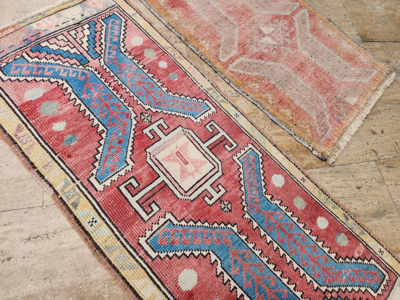 Small Faded Turkish Oushak Rug   Set Of Two photo 325.0
