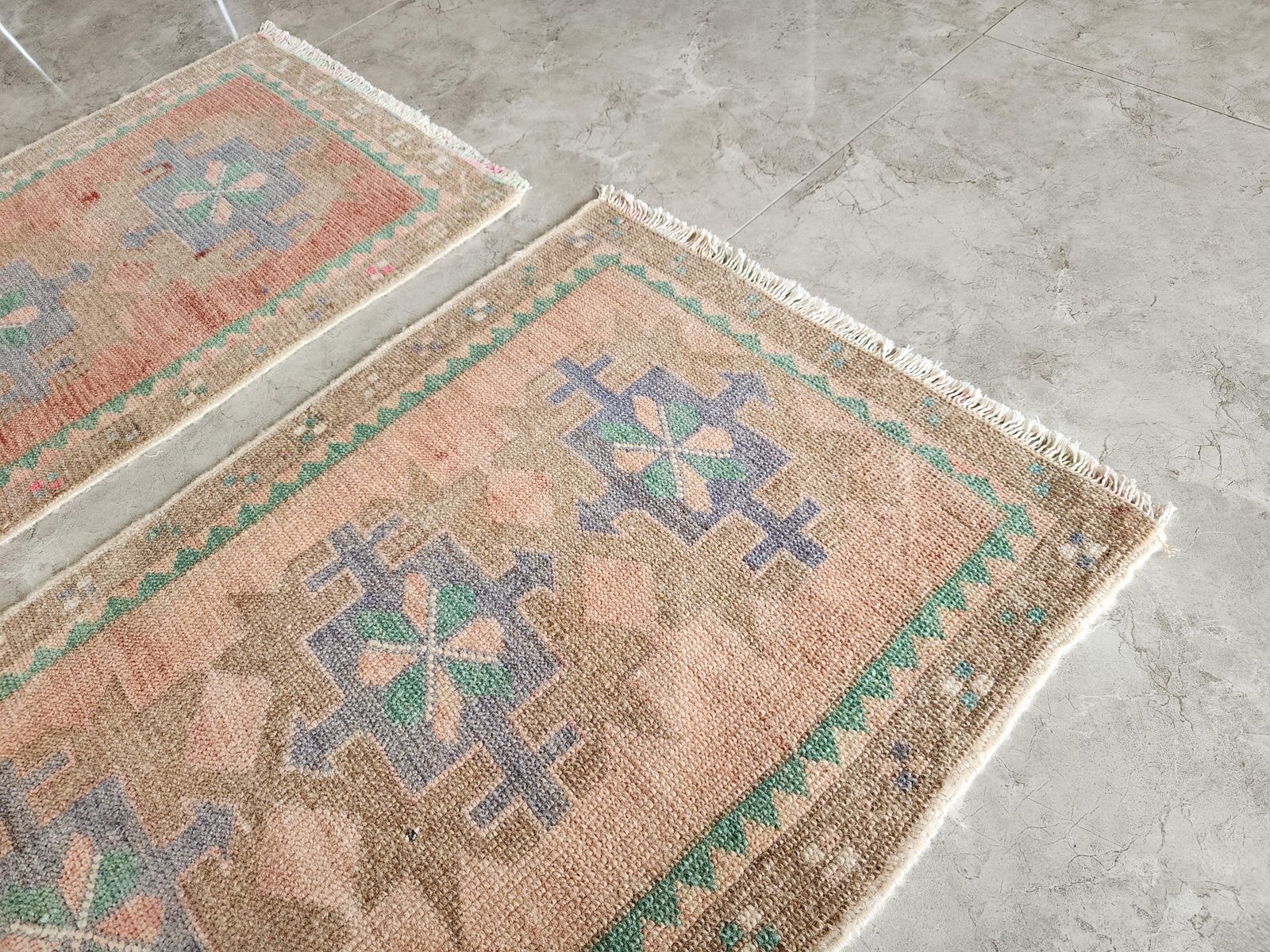 1960s Small Traditional Oriental Style Turkish Rug   Set Of 2 photo for sale