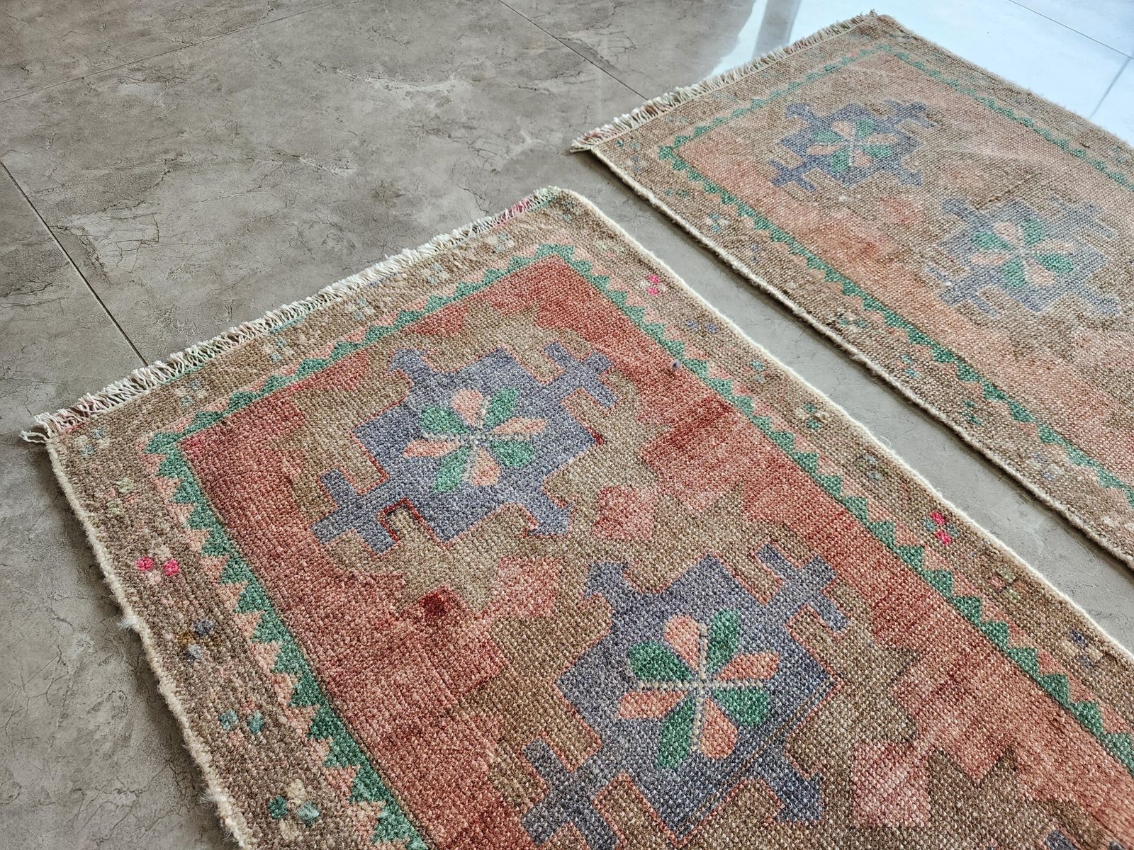 1960s Small Traditional Oriental Style Turkish Rug   Set Of 2 photo 300.0